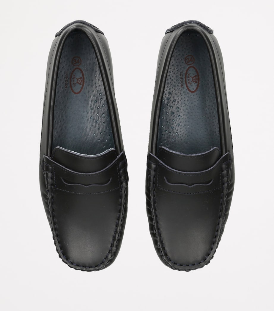 Leather Felix Loafers NAVY Image 4
