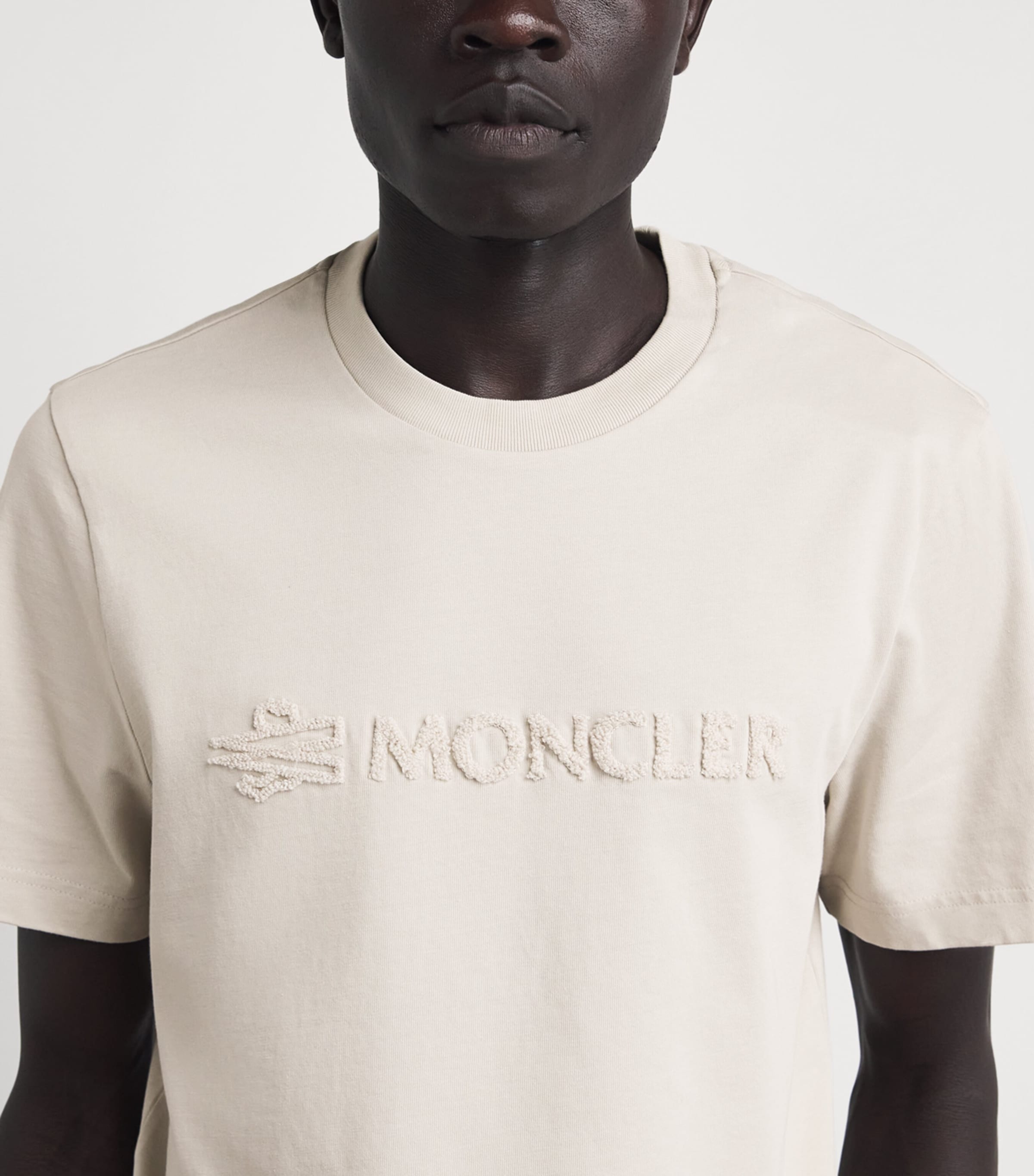 Moncler Mens Cotton Logo Patch T-Shirt Image 3