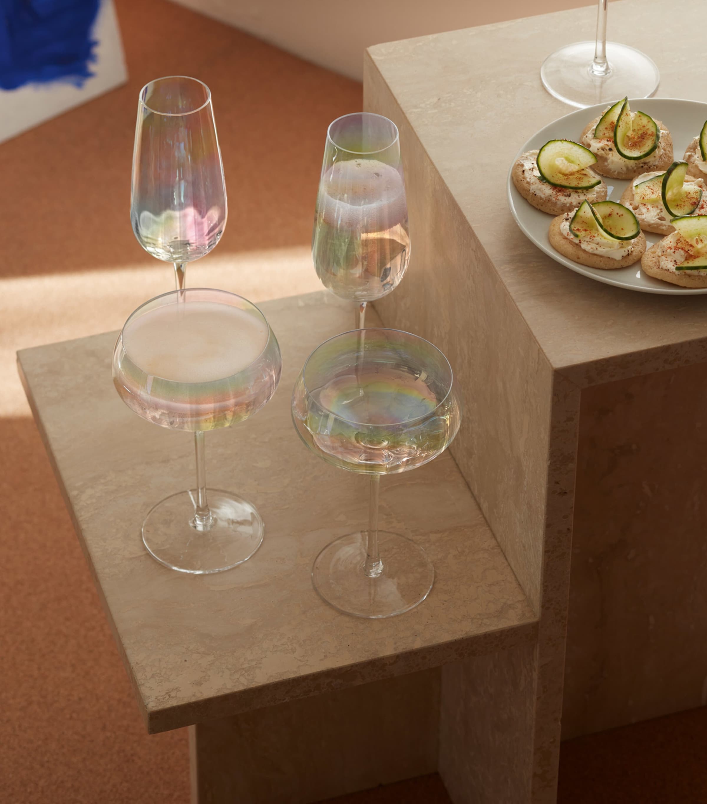 Set of 2 Pearl Flute Glasses (250ml) PEARL Image 4