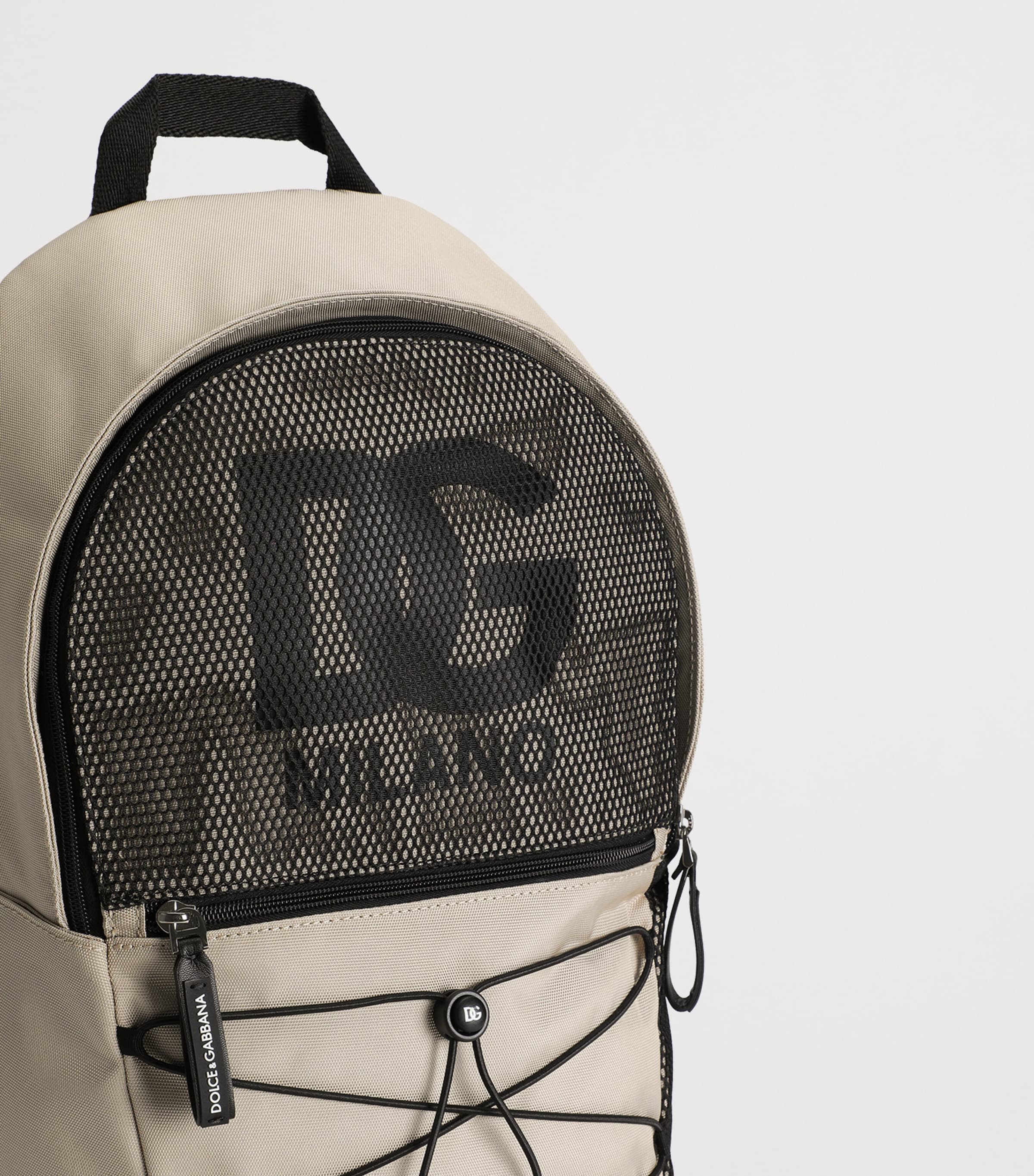 Mesh Logo Backpack 8B150-BEIGE/BLAC Image 5