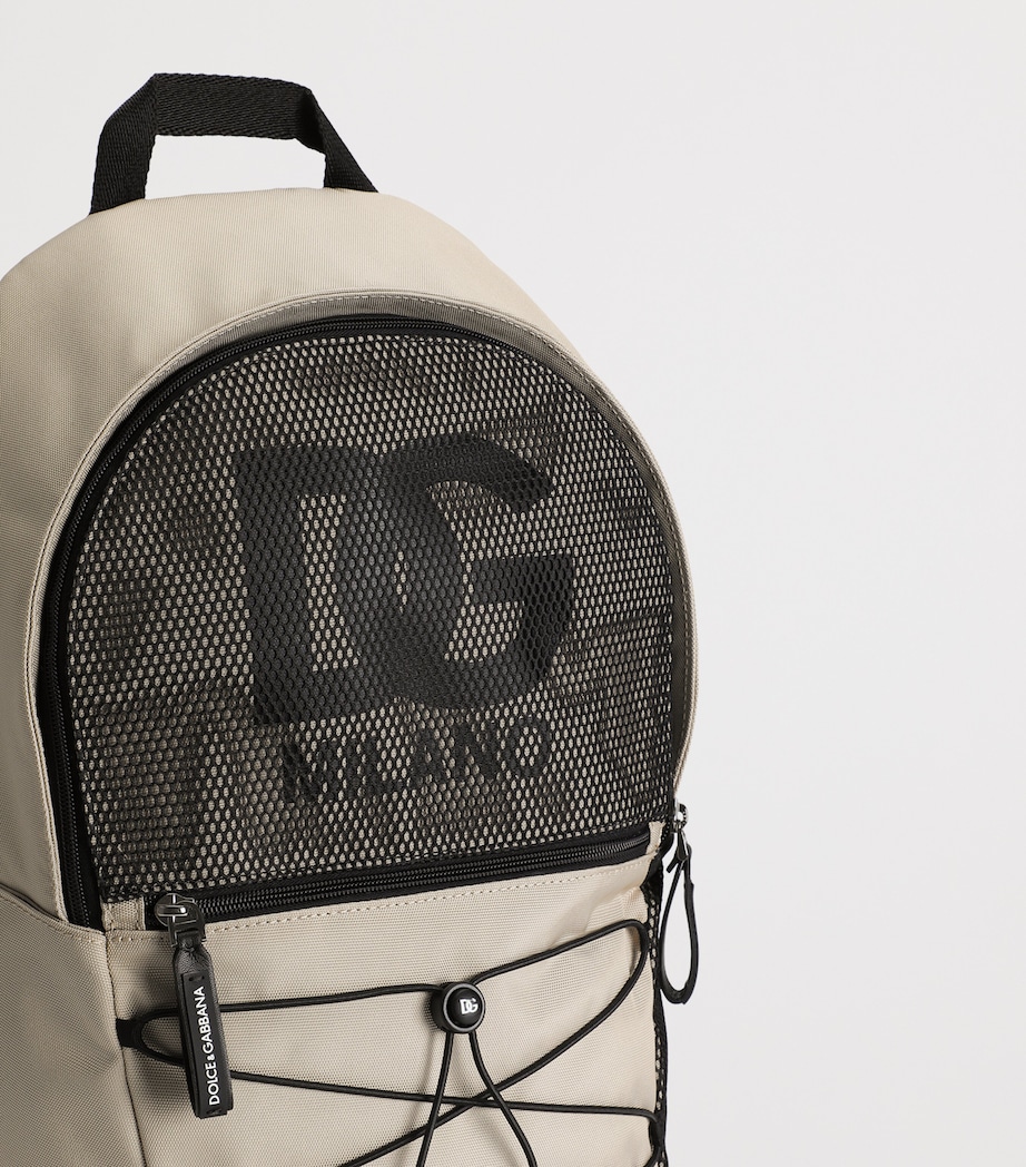 Mesh Logo Backpack 8B150-BEIGE/BLAC Image 5