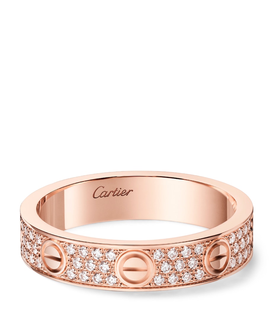 Cartier Rose Gold and Diamond LOVE Ring Rose Gold Image 1