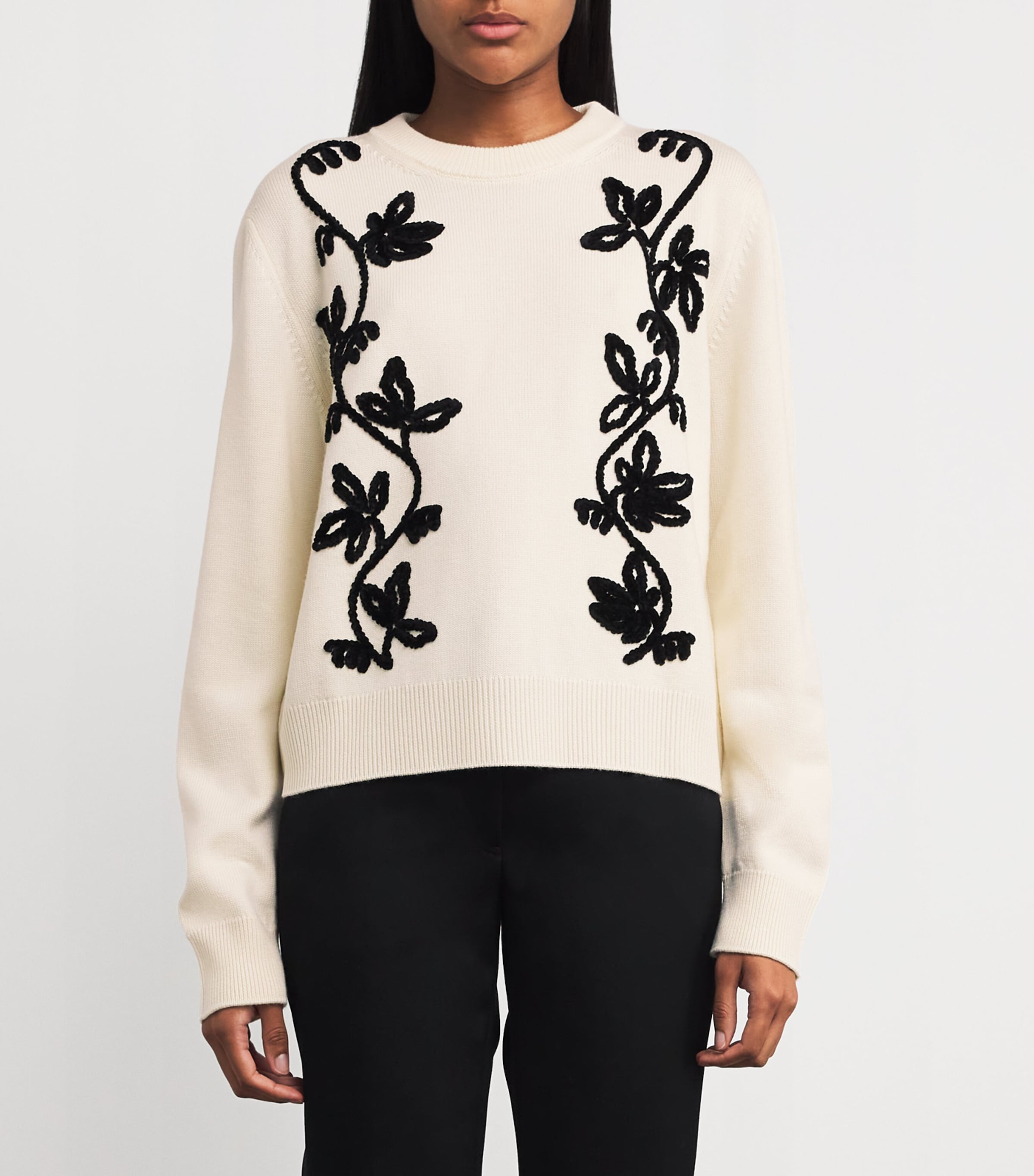 【JIL SANDER】Wool sweater with floral pattern/関税送料込み 278921-29229-Jil-Sander-ombre-