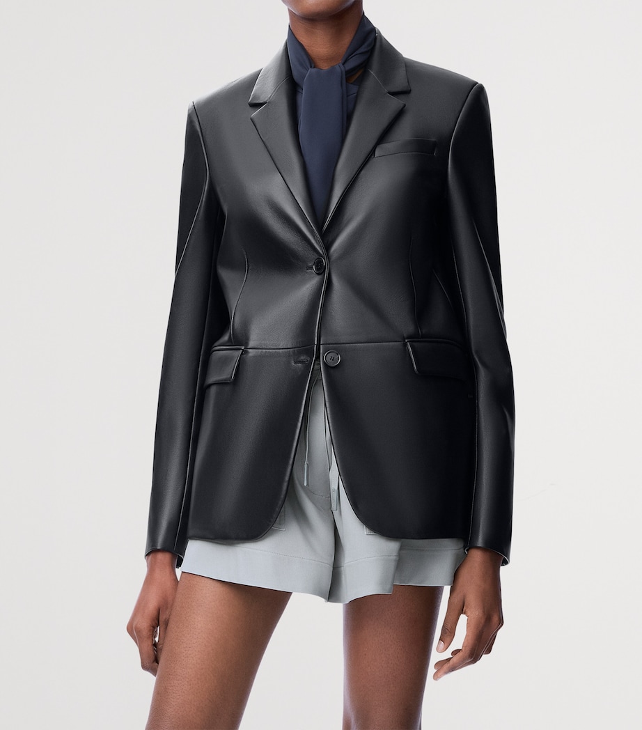 Lambskin Split-Back Blazer BLACK Image 4