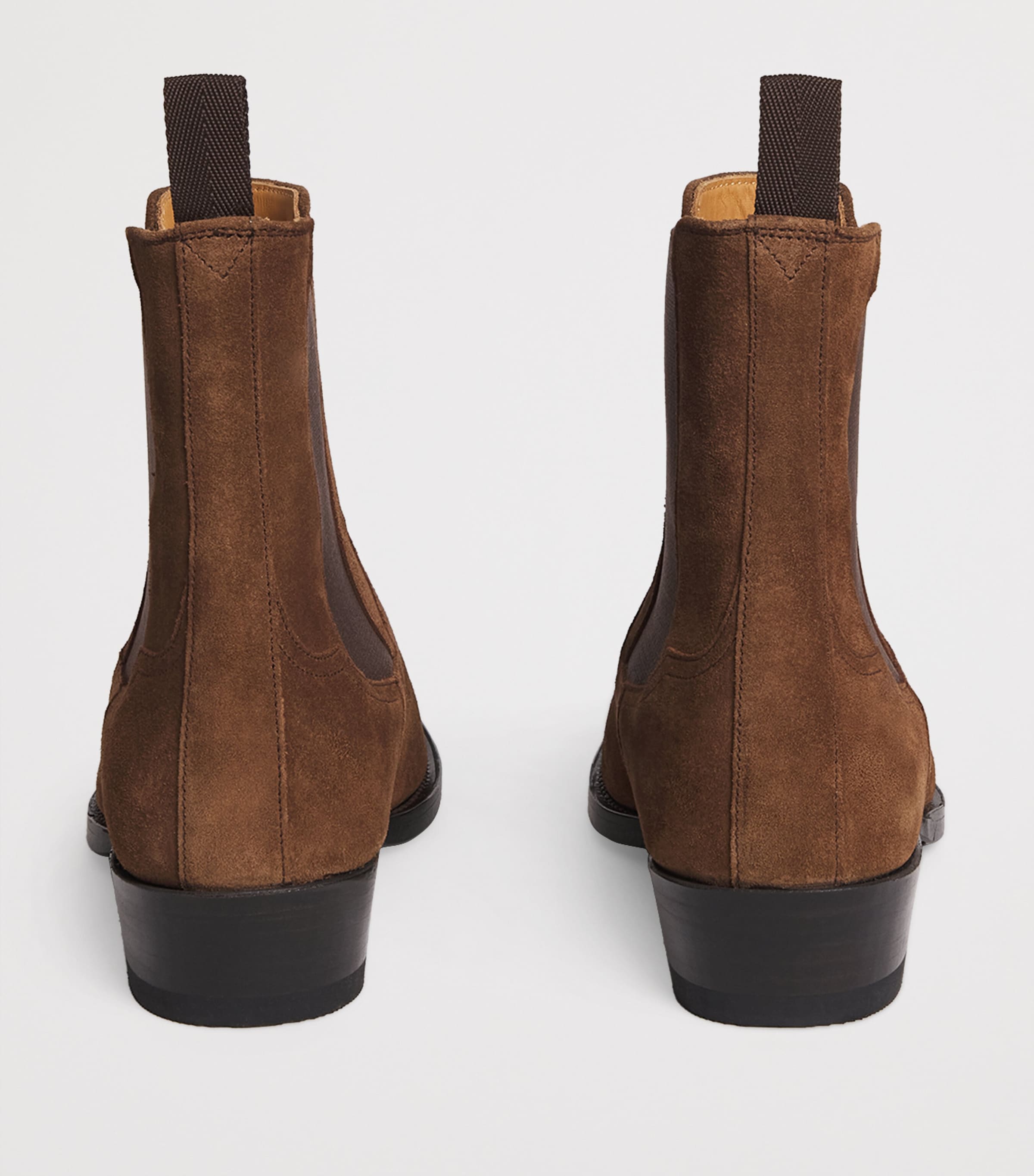 Suede Western Chelsea Boots BROWN Image 4