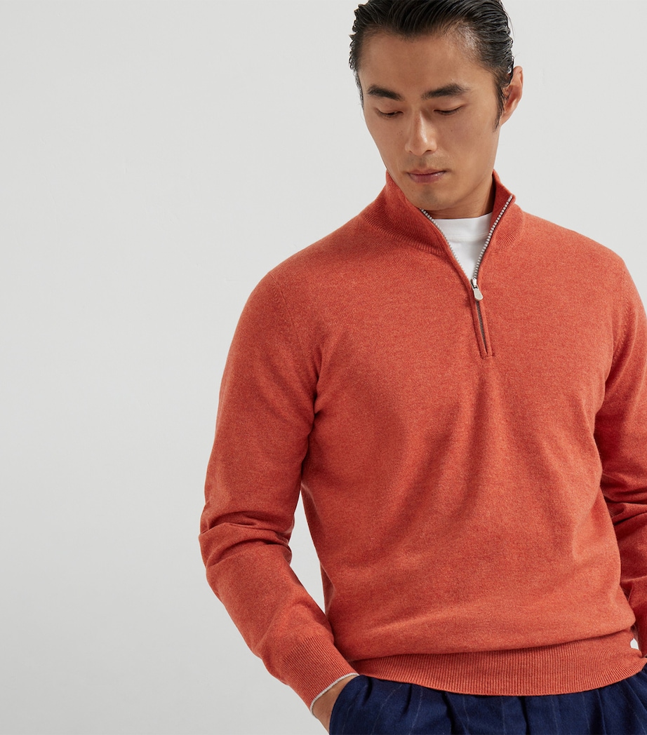 Cashmere Half-Zip Sweater CRY11 Image 2