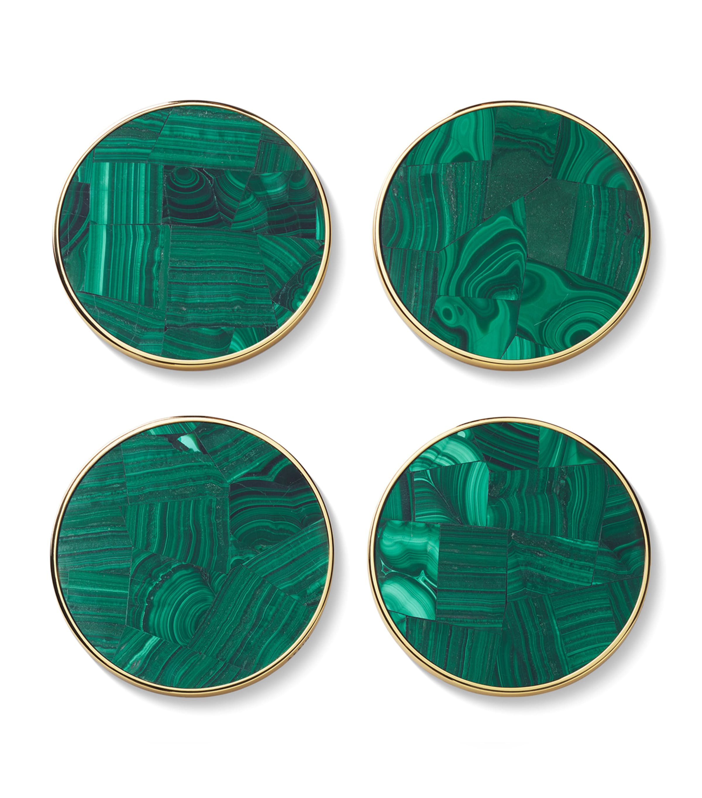 Set of 4 Lucas Mosaic Coasters MALACHITE Image 2