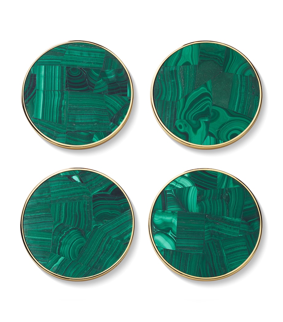 Set of 4 Lucas Mosaic Coasters MALACHITE Image 2