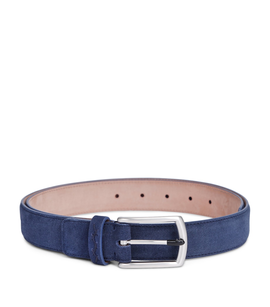 Suede Triple Stitch Belt BLUE Image 1