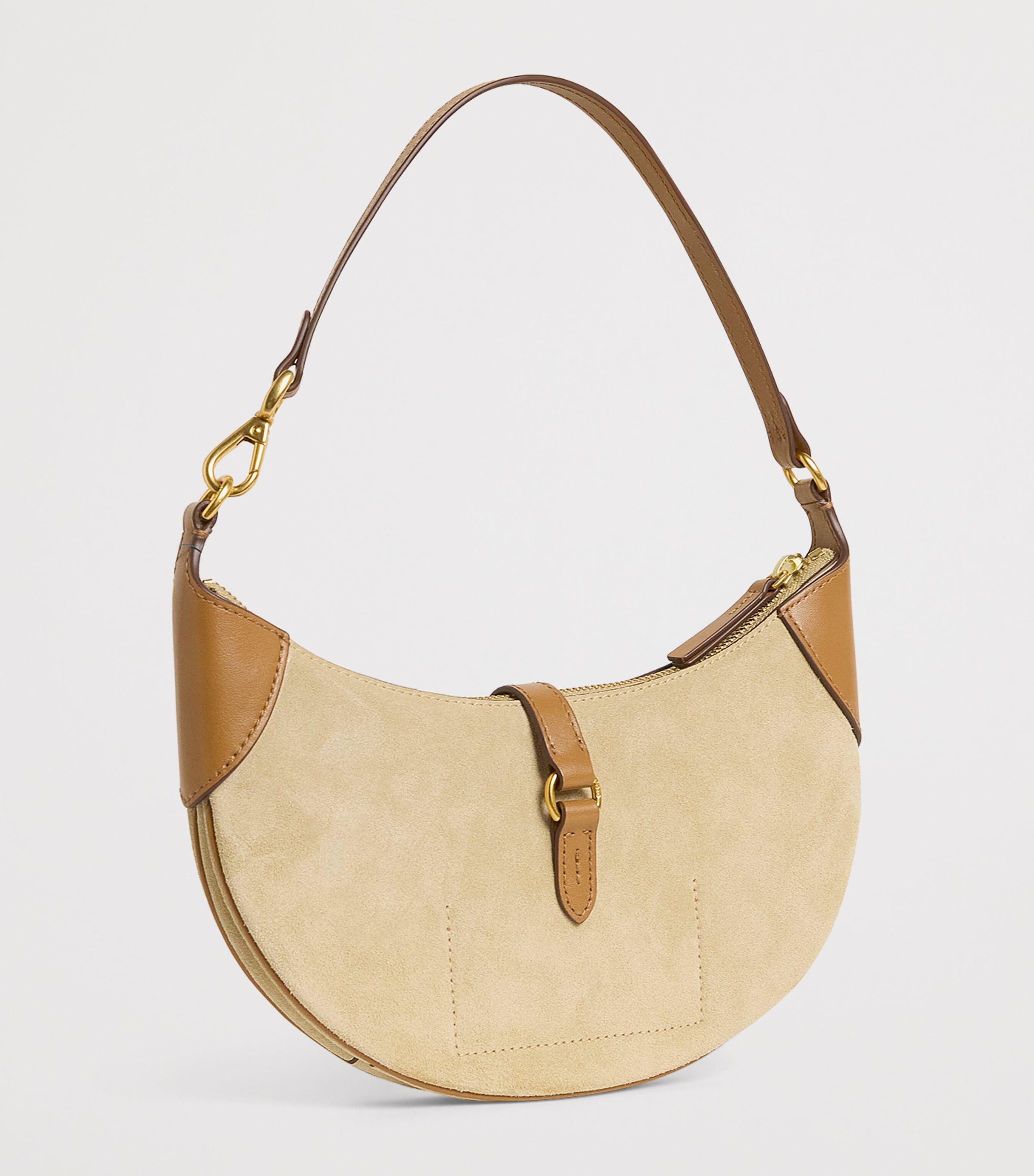 Mini Suede ID Shoulder Bag CASHEW /TAN Image 3