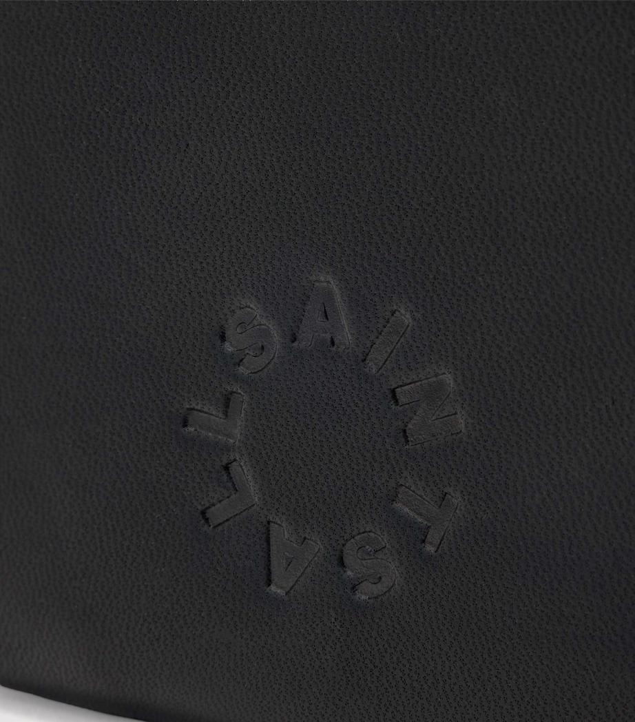 AllSaints Lambskin Zip-Around Arlo Wallet Black Image 4