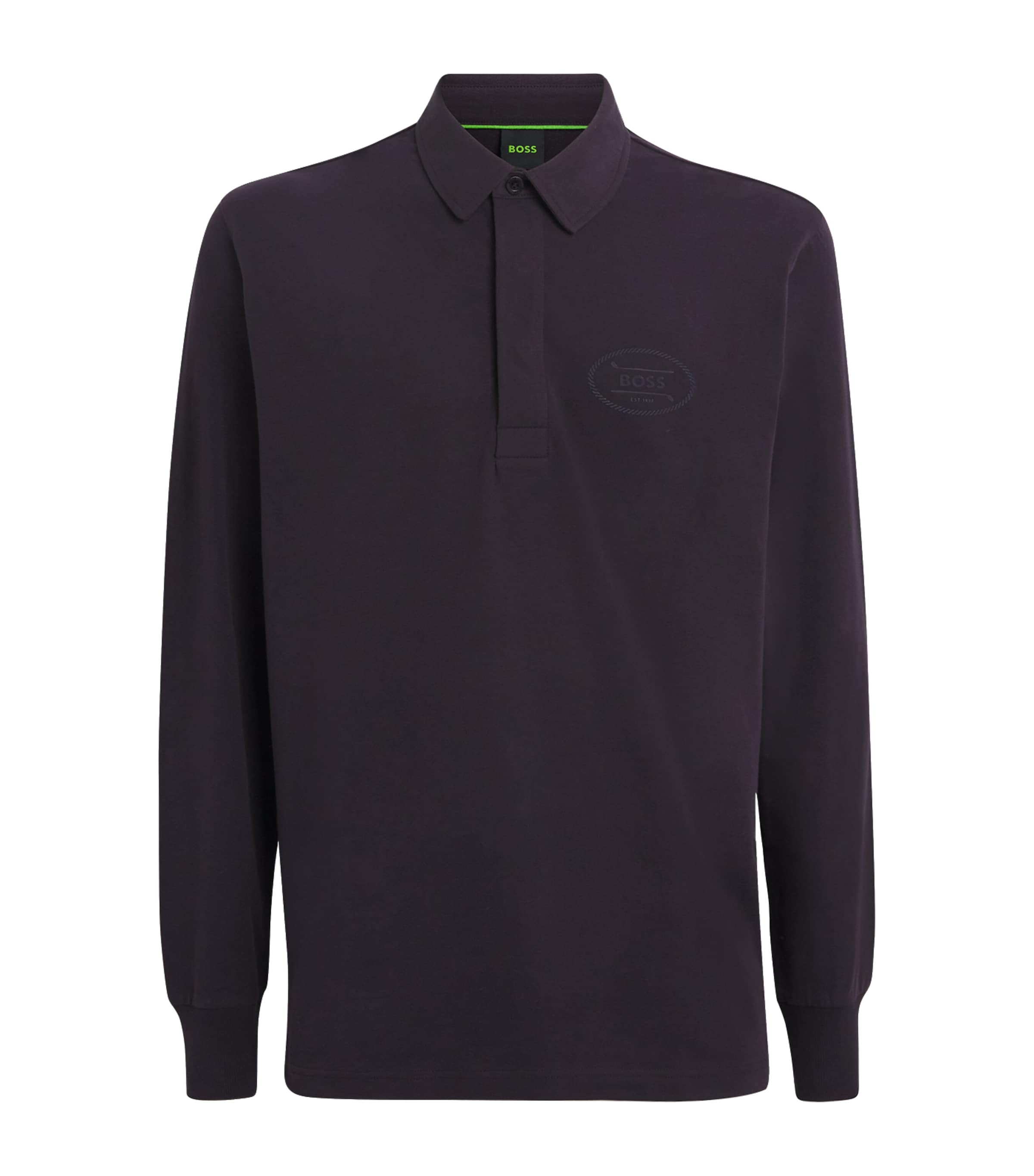 Hugo Boss Stretch-cotton Hole 19 Polo Shirt In Purple