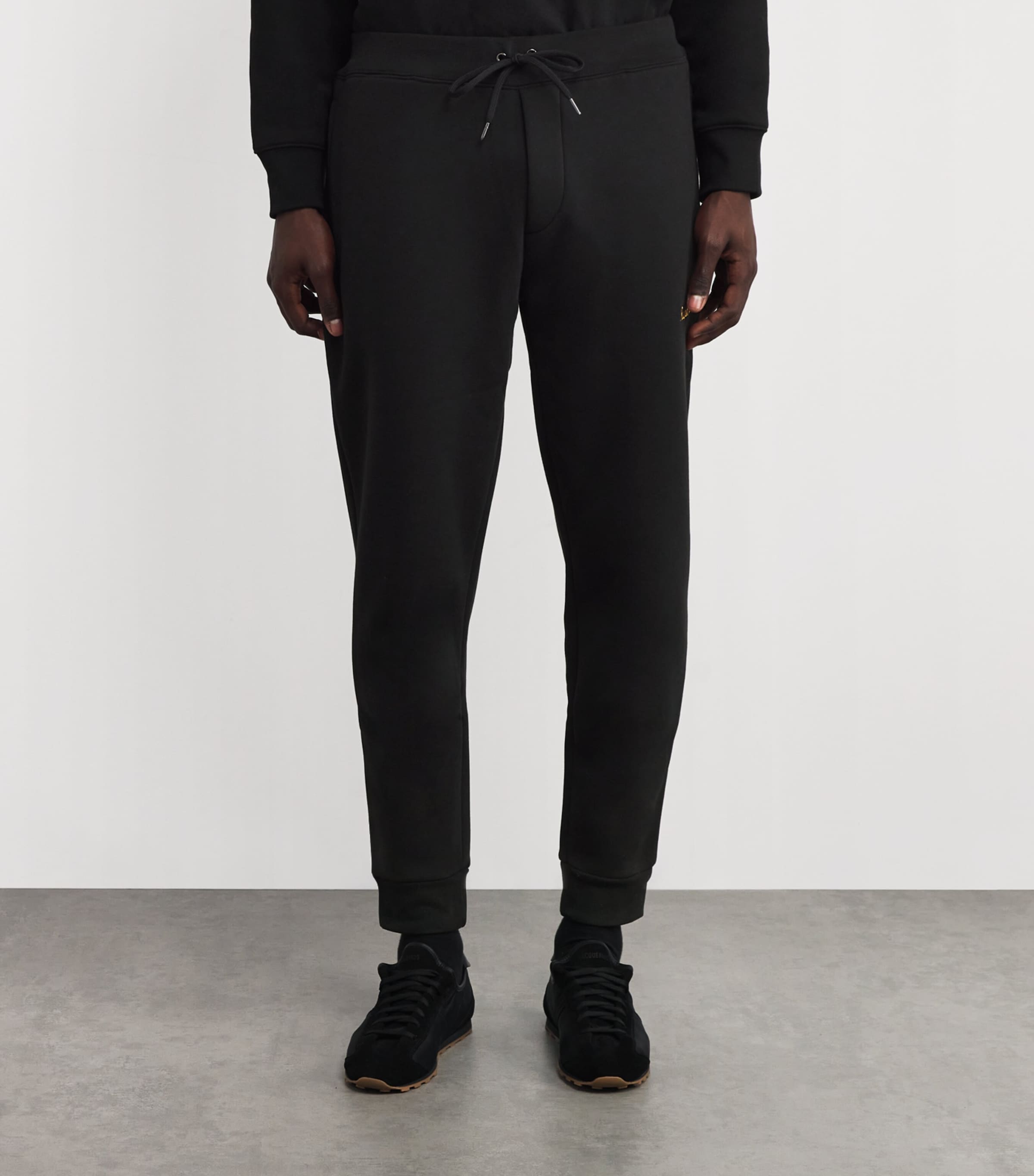 Embroidered Monogram Sweatpants BLACK Image 3