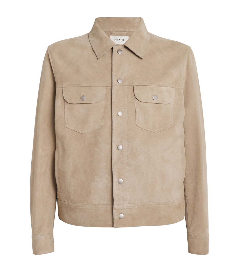 Suede Trucker Shirt Jacket OXFORD BEIGE Image 1