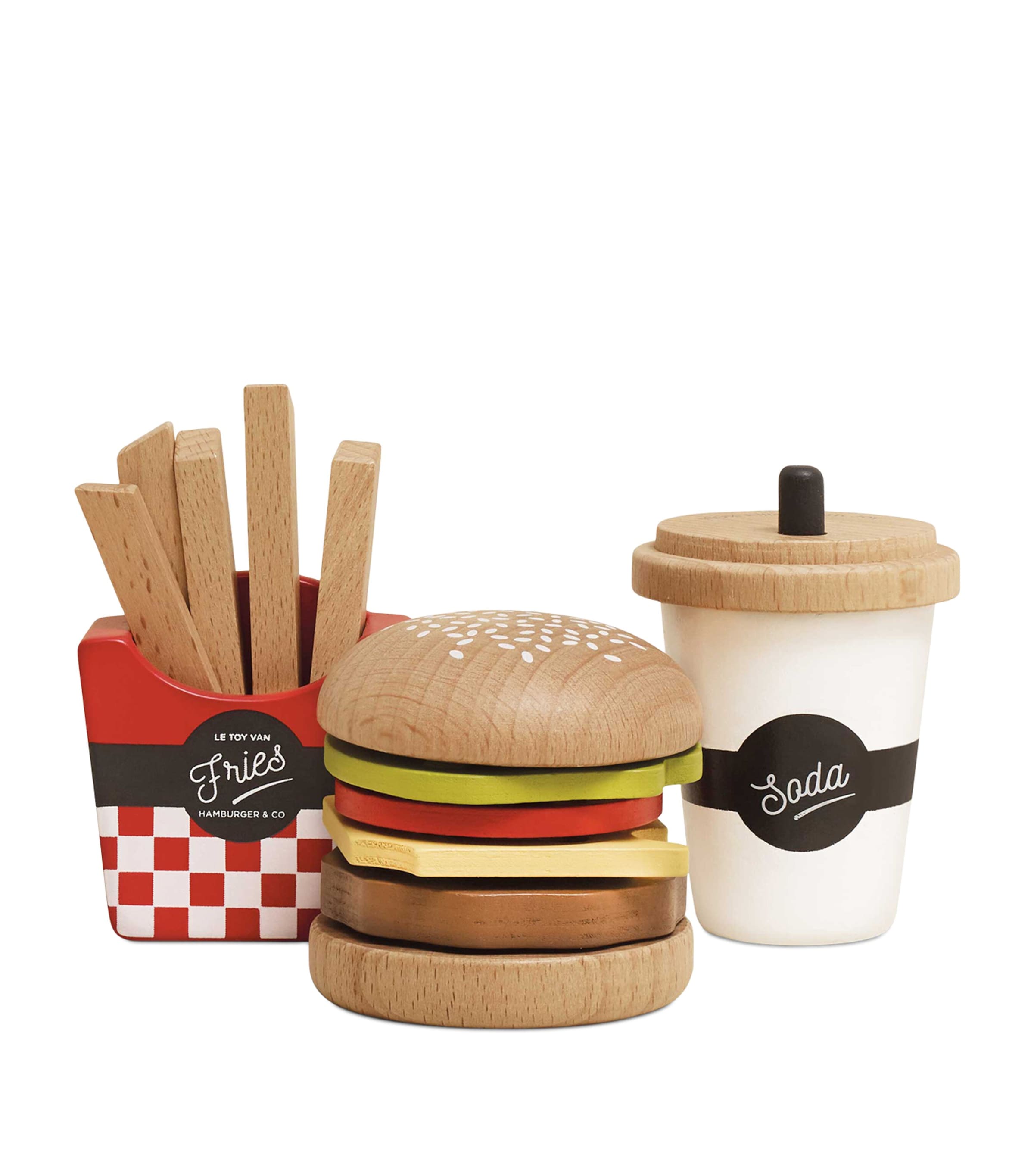 Le Toy Van Wooden Gourmet Hamburger Set Image 1