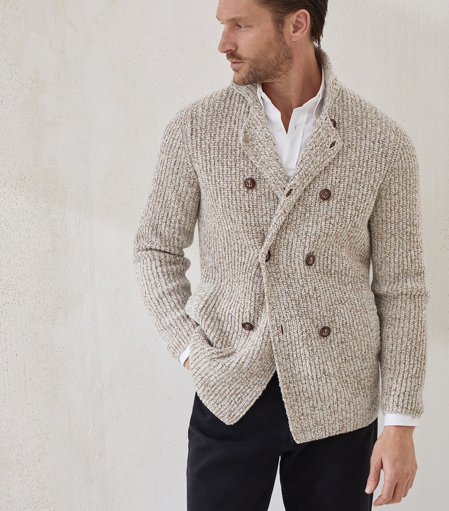 Wool-Silk English-Rib Cardigan CHL05 Image 2