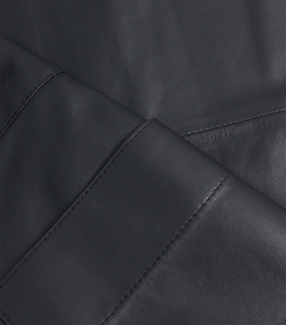 Leather Blomfield Midi Skirt BLACK Image 5