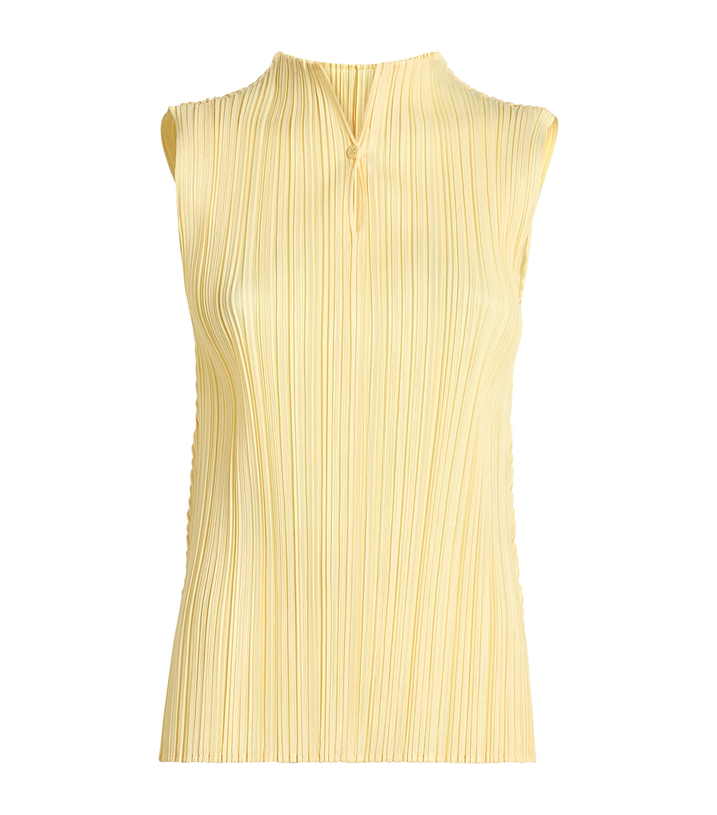 Issey Miyake Mellow Pleats Top In Yellow