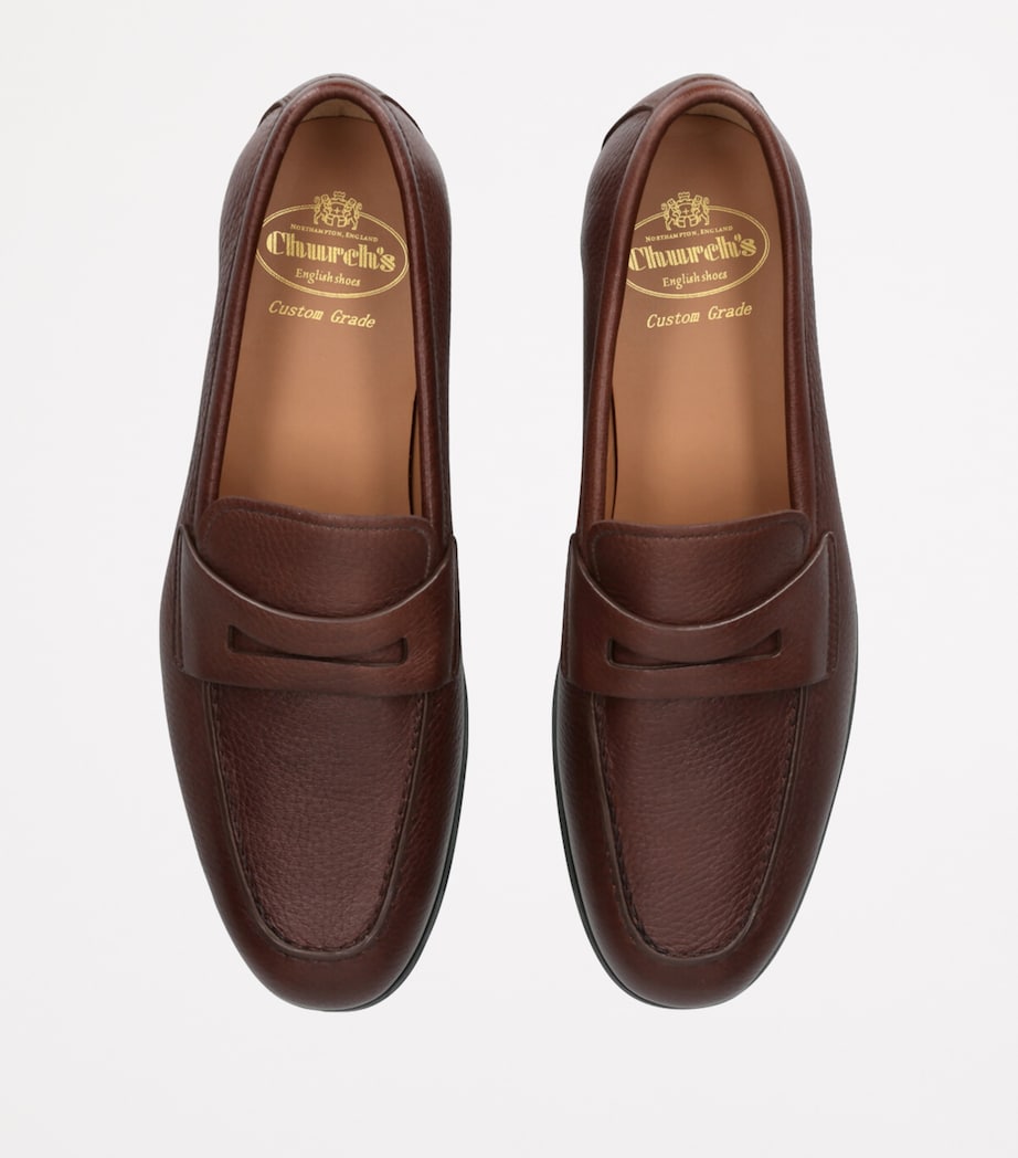 Leather Milton Penny Loafers MID BROWN Image 4