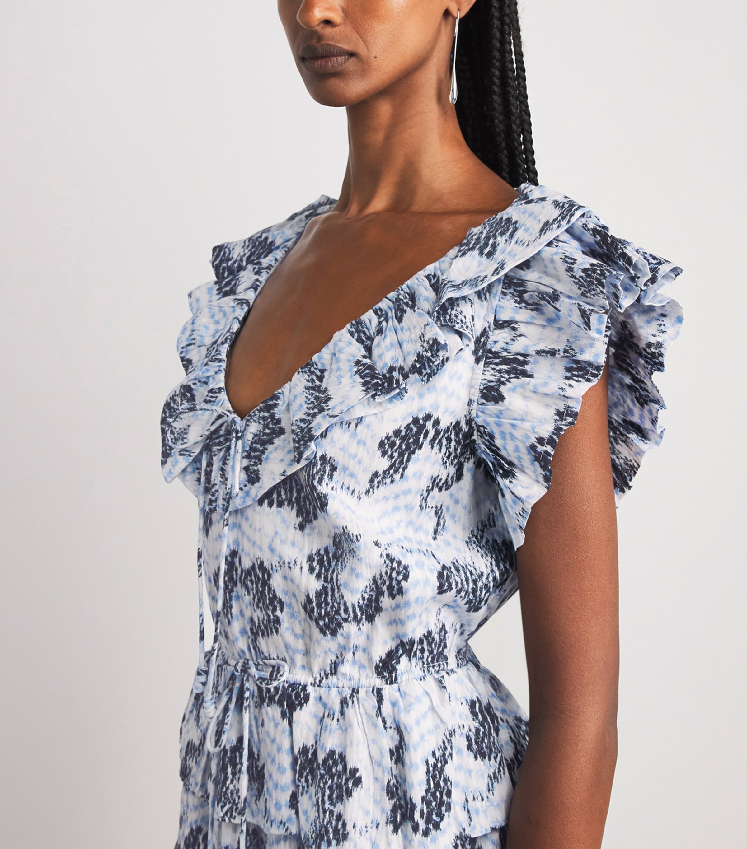 Ulla Johnson Womens Cotton-Blend Celie Mini Dress Ciel Image 3
