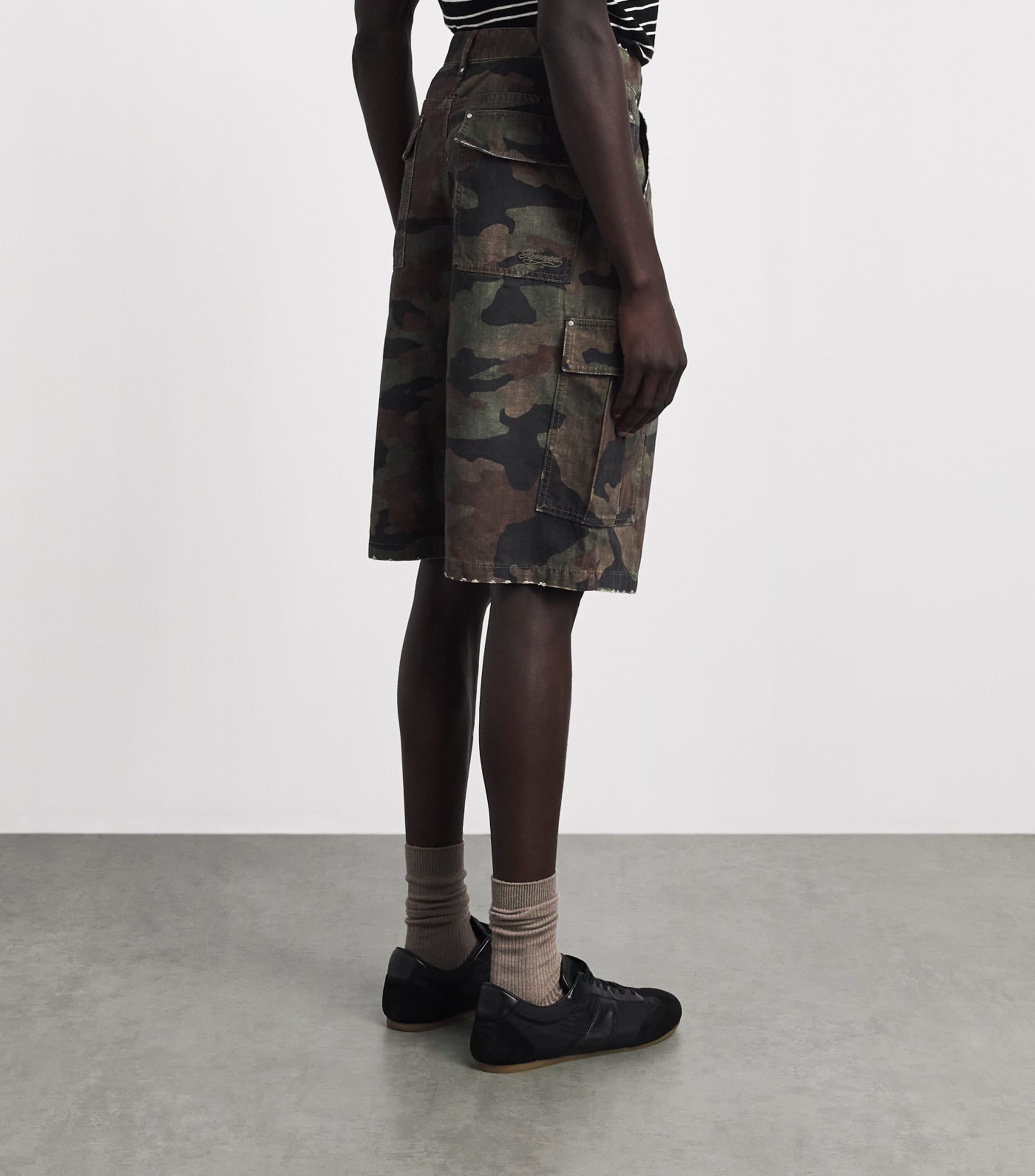 Represent Mens Camouflage Cargo Shorts Camo Image 5