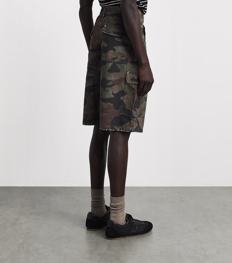 Represent Mens Camouflage Cargo Shorts Camo Image 5
