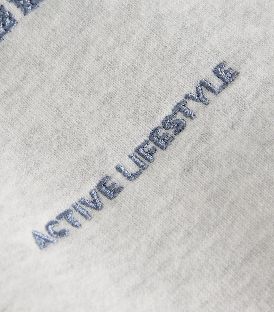 Organic Cotton Varsity Chainstitch Sweatshirt LIGHT GREY MELANGE Image 5