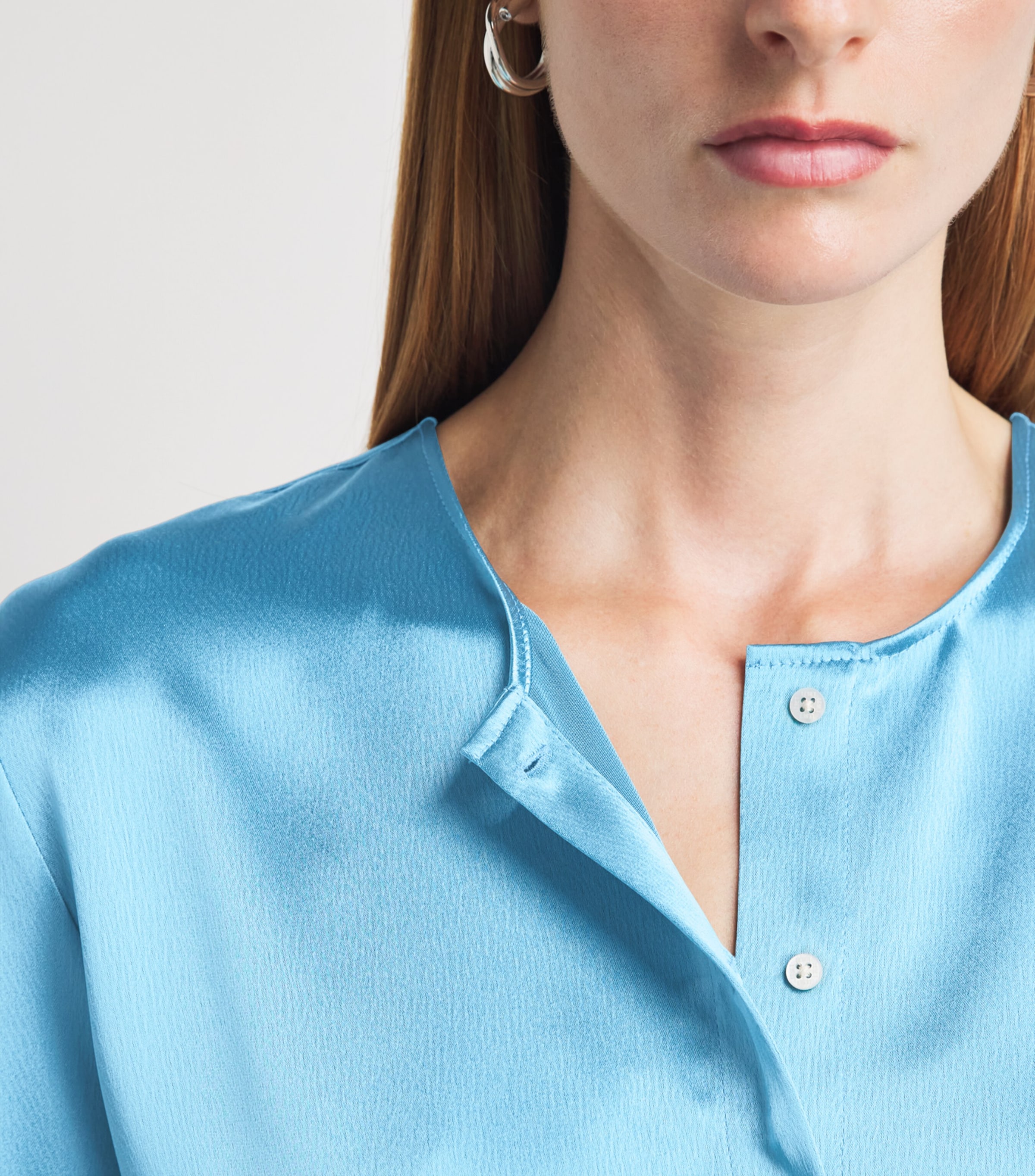 LESET Womens Satin Barb Cardigan Skye Image 3