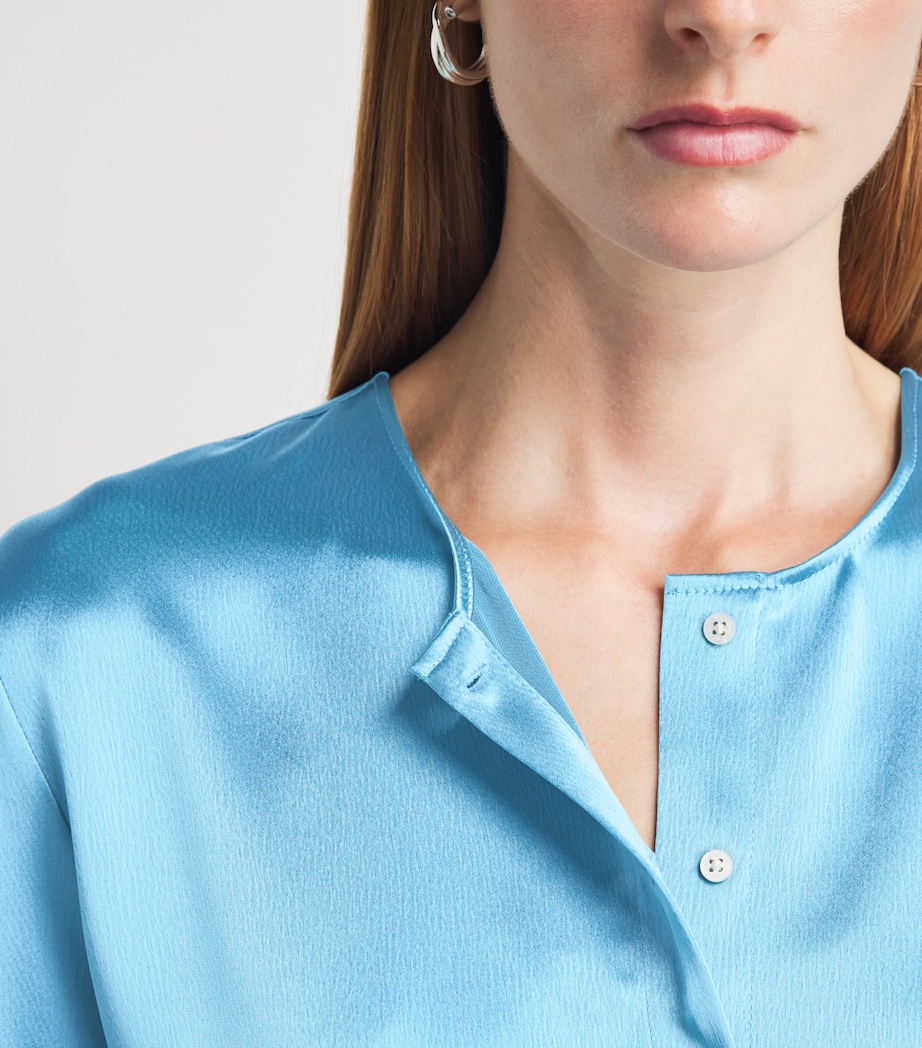LESET Womens Satin Barb Cardigan Skye Image 3