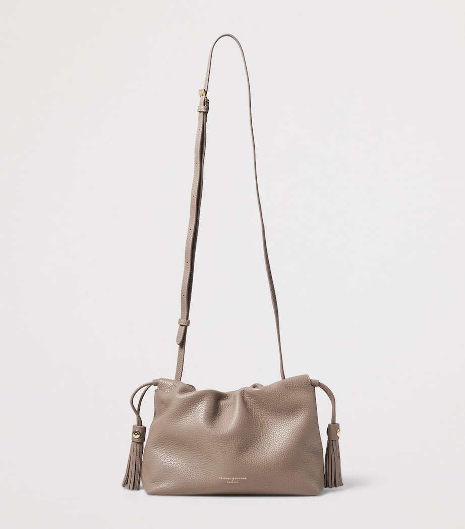 Aspinal Of London Large Leather Soho East West Cross-Body Pouch Moleskin Image 2