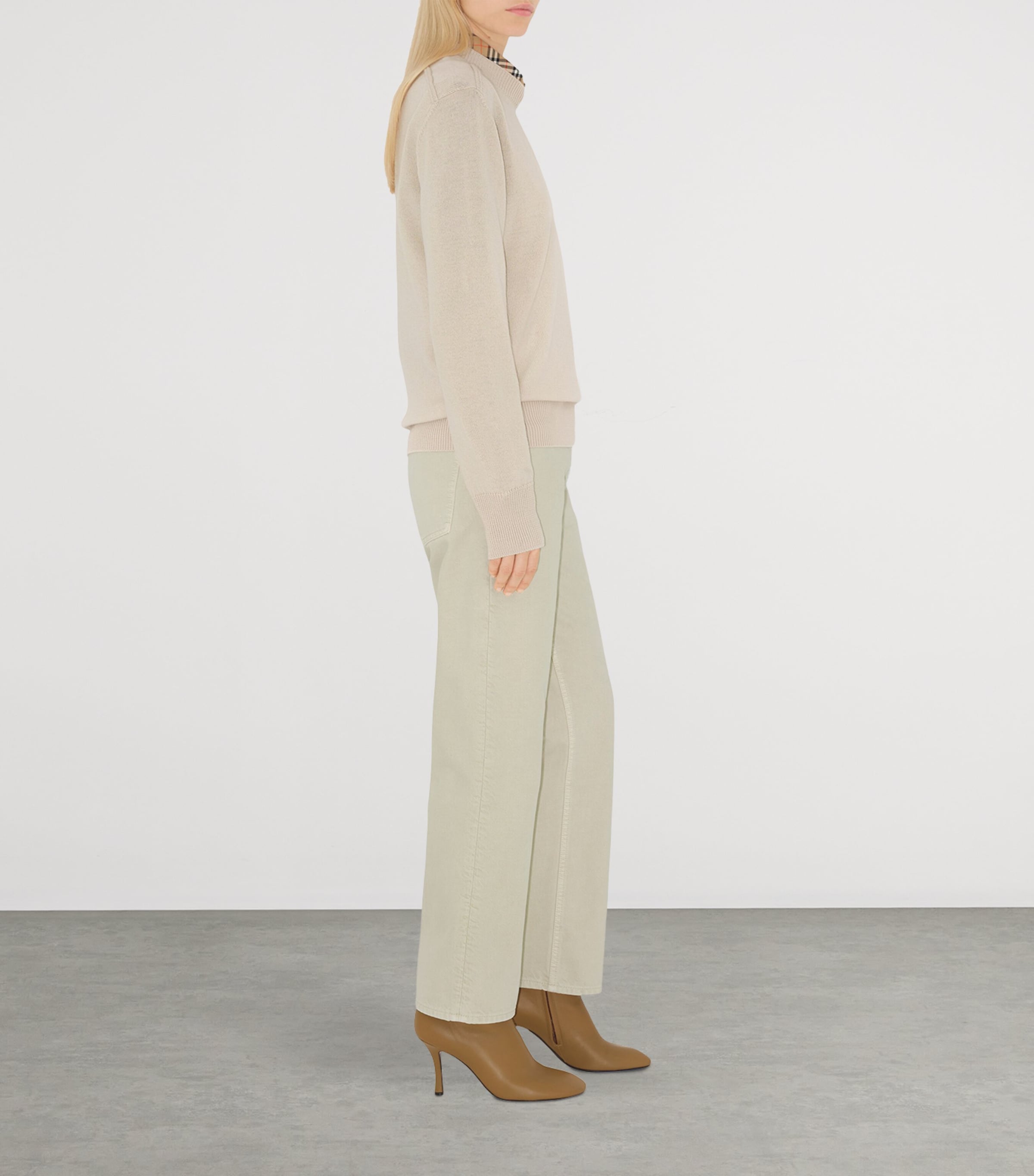 Wool Logo Label Sweater NUTMEG Image 3