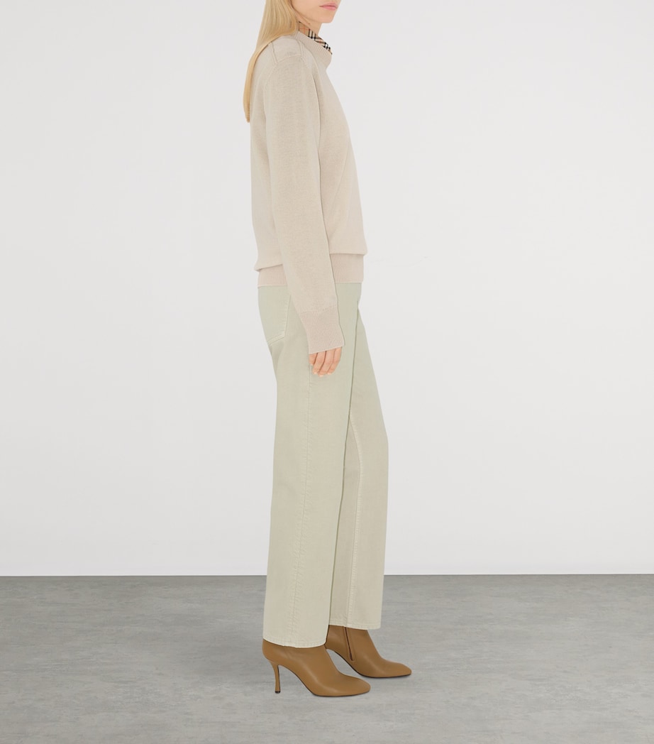 Wool Logo Label Sweater NUTMEG Image 3