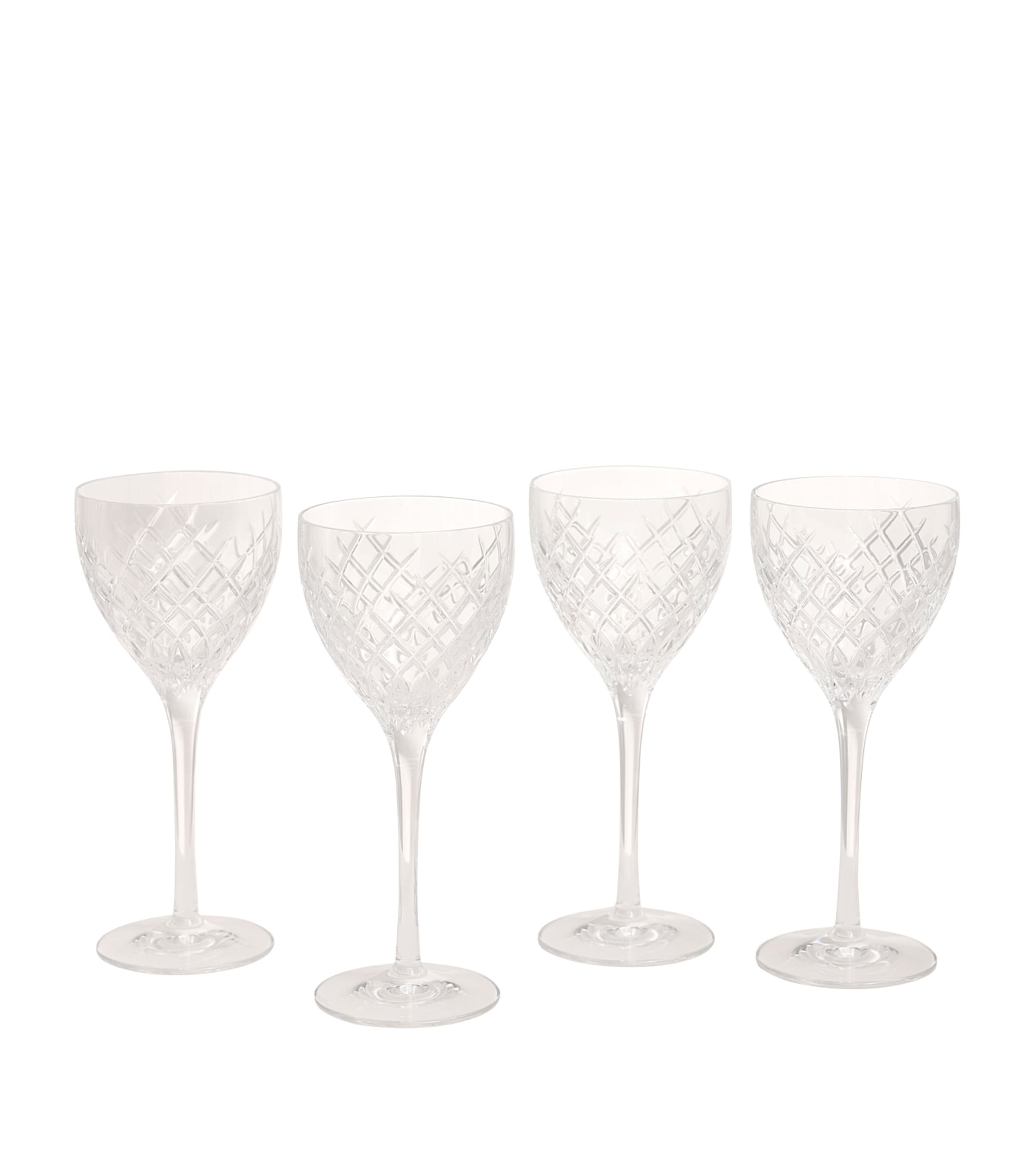SOHO HOME SET OF 4 CRYSTAL BARWELL RED WINE GLASSES