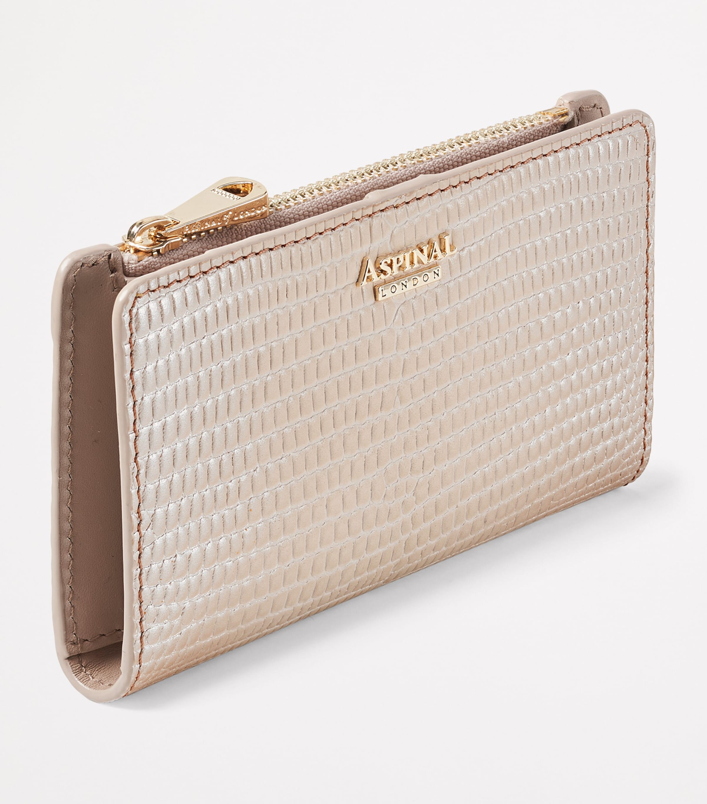 Aspinal Of London Patent Leather Mayfair Wallet Oyster Image 2