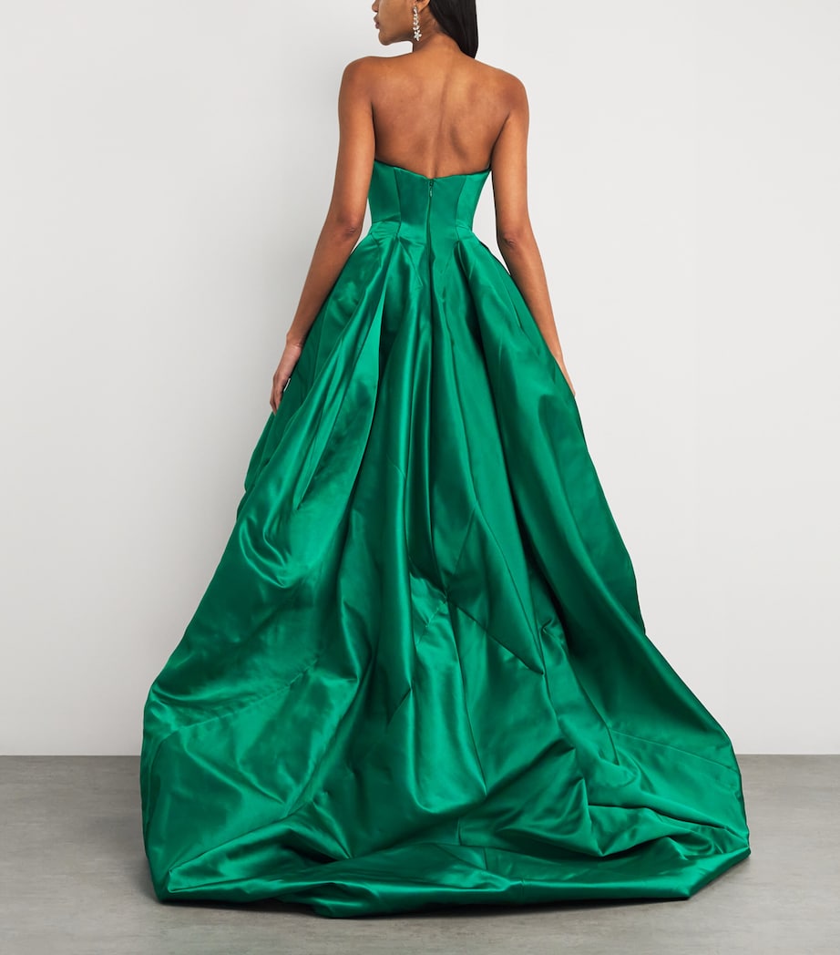 Silk Victoria Gown GREEN Image 3