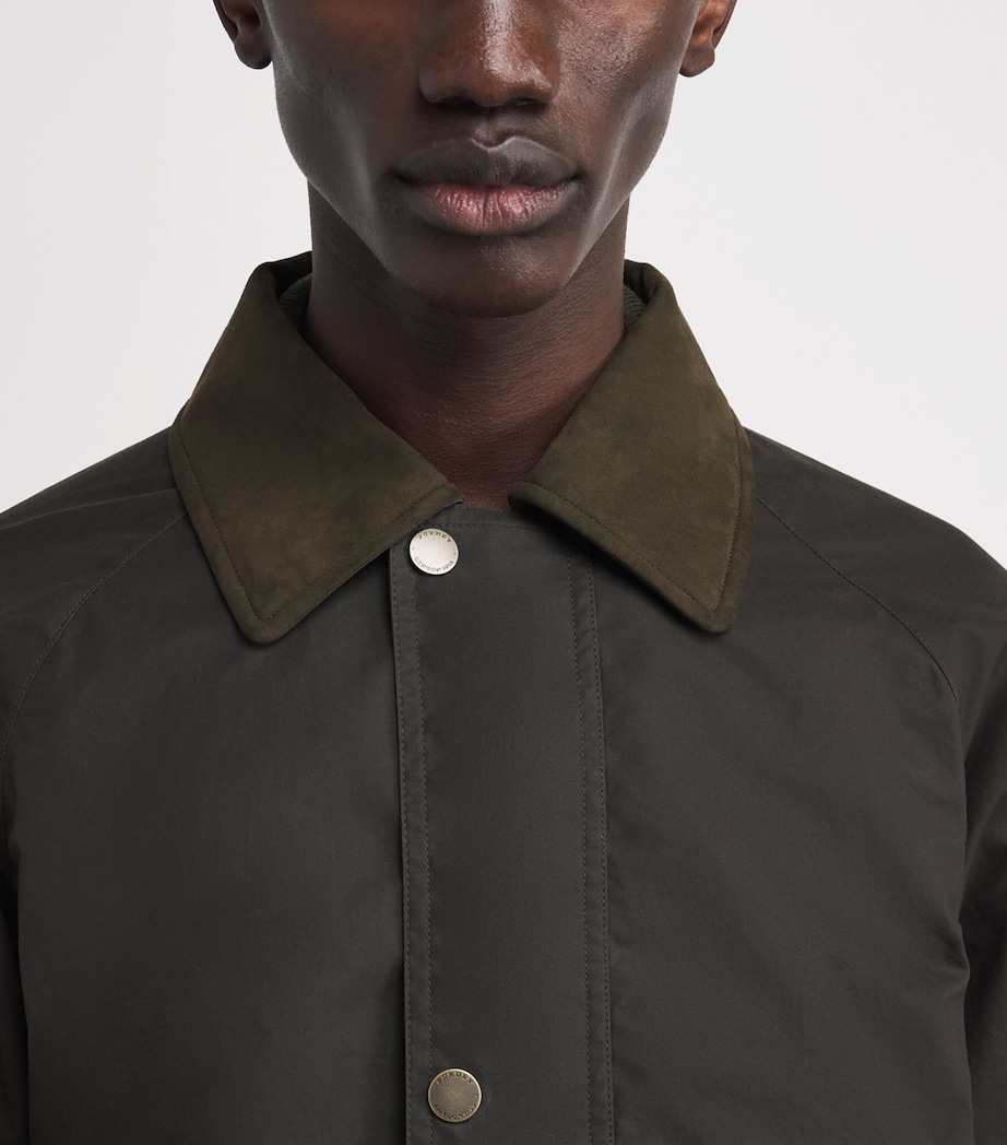 Waxed Cotton Field Coat DARK OLIVE Image 6