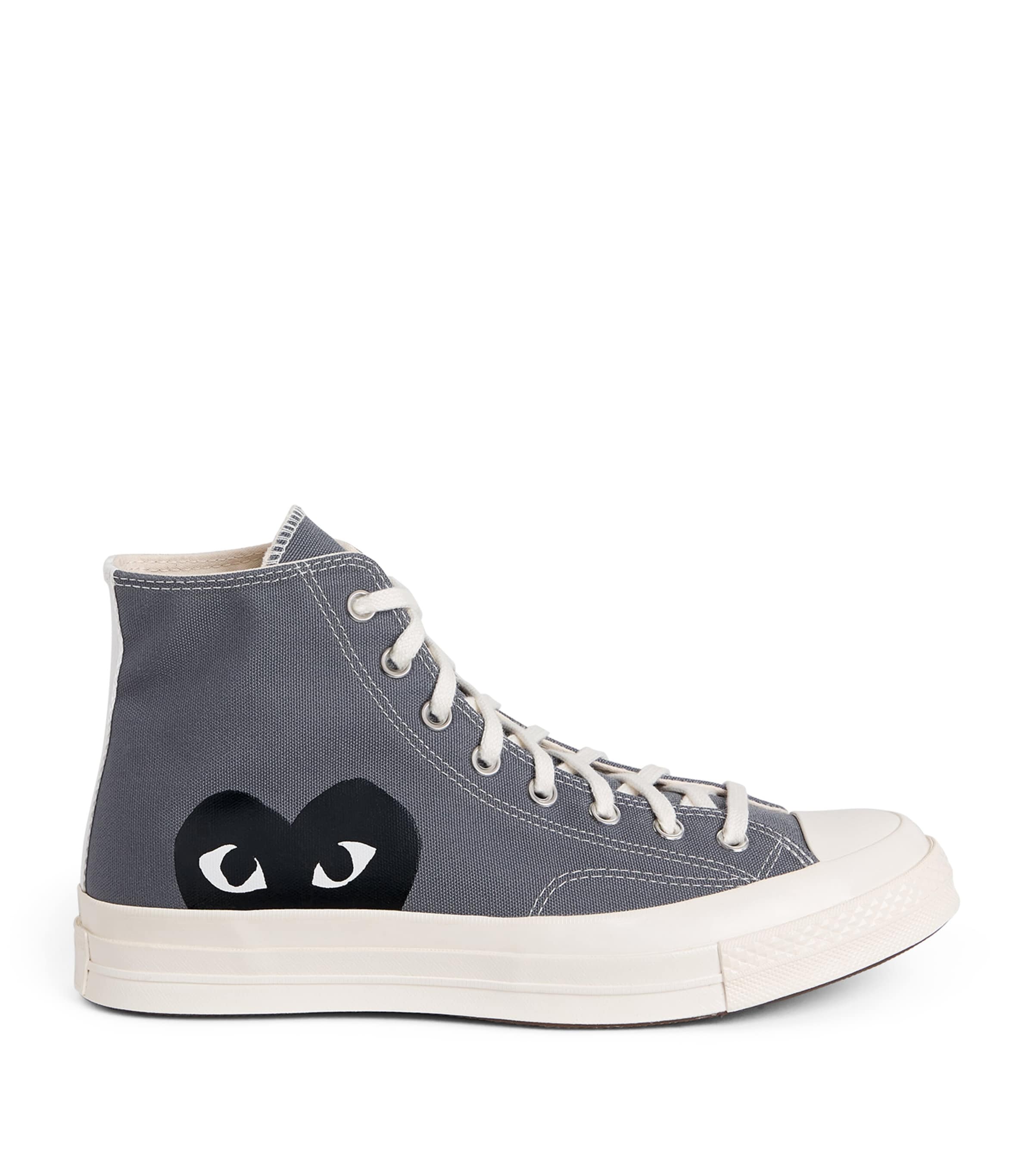 Shop Comme Des Garçons Play X Converse High-top Heart Chuck 70 Sneakers In Grey
