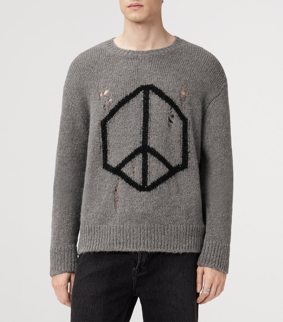 Wool-Blend Message Sweater GUNMETAL GREY Image 5