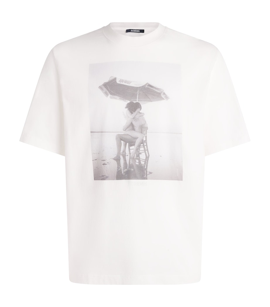 Jacquemus Mens Cotton Campagne T-Shirt Opt Wht/prnt Plg Image 1