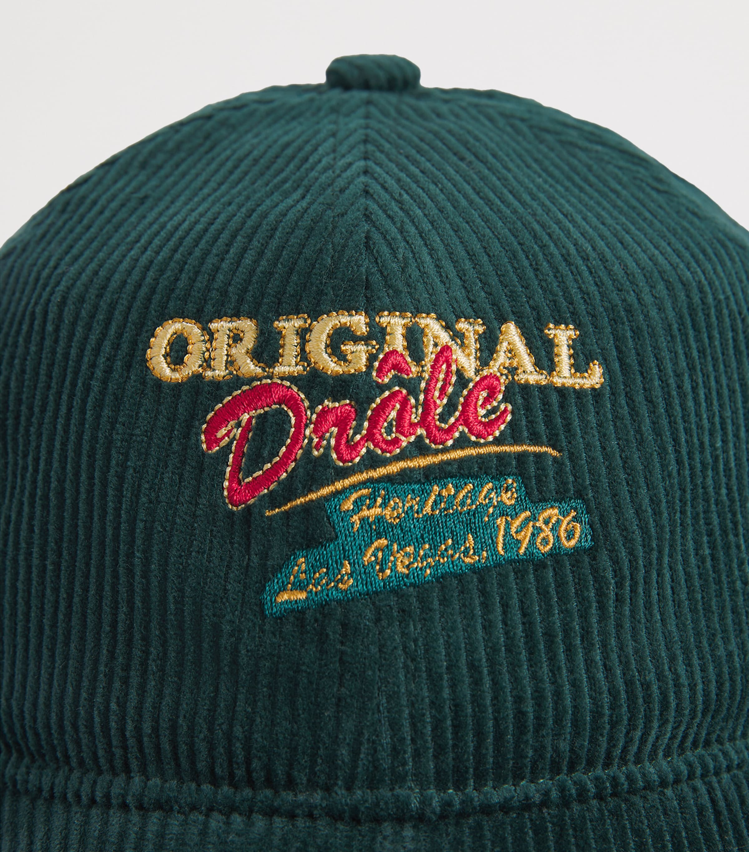 Drôle de Monsieur Original Corduroy Baseball Cap Dark Green Image 4