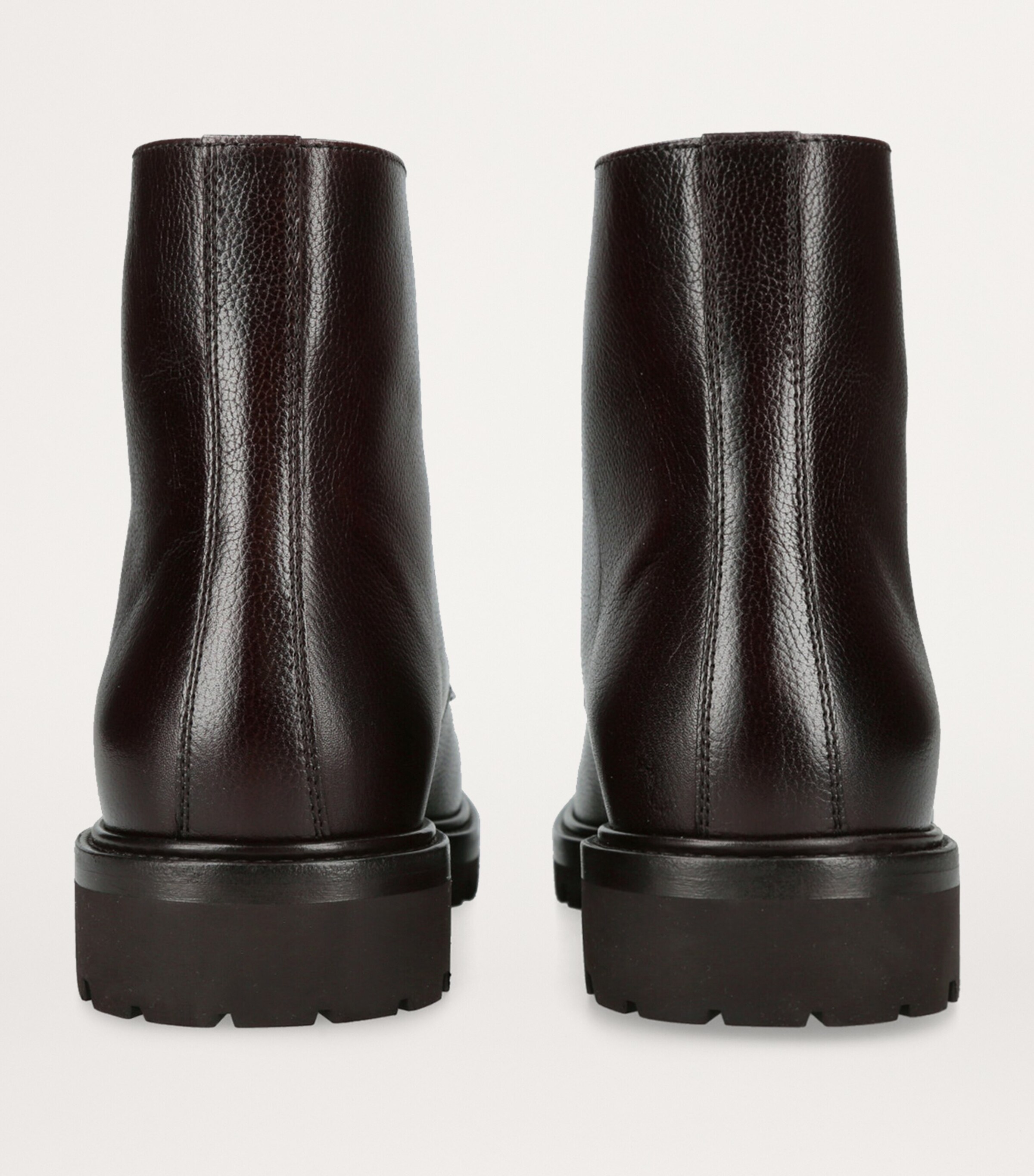Leather Shearling-Lined Boots BROWN Image 2