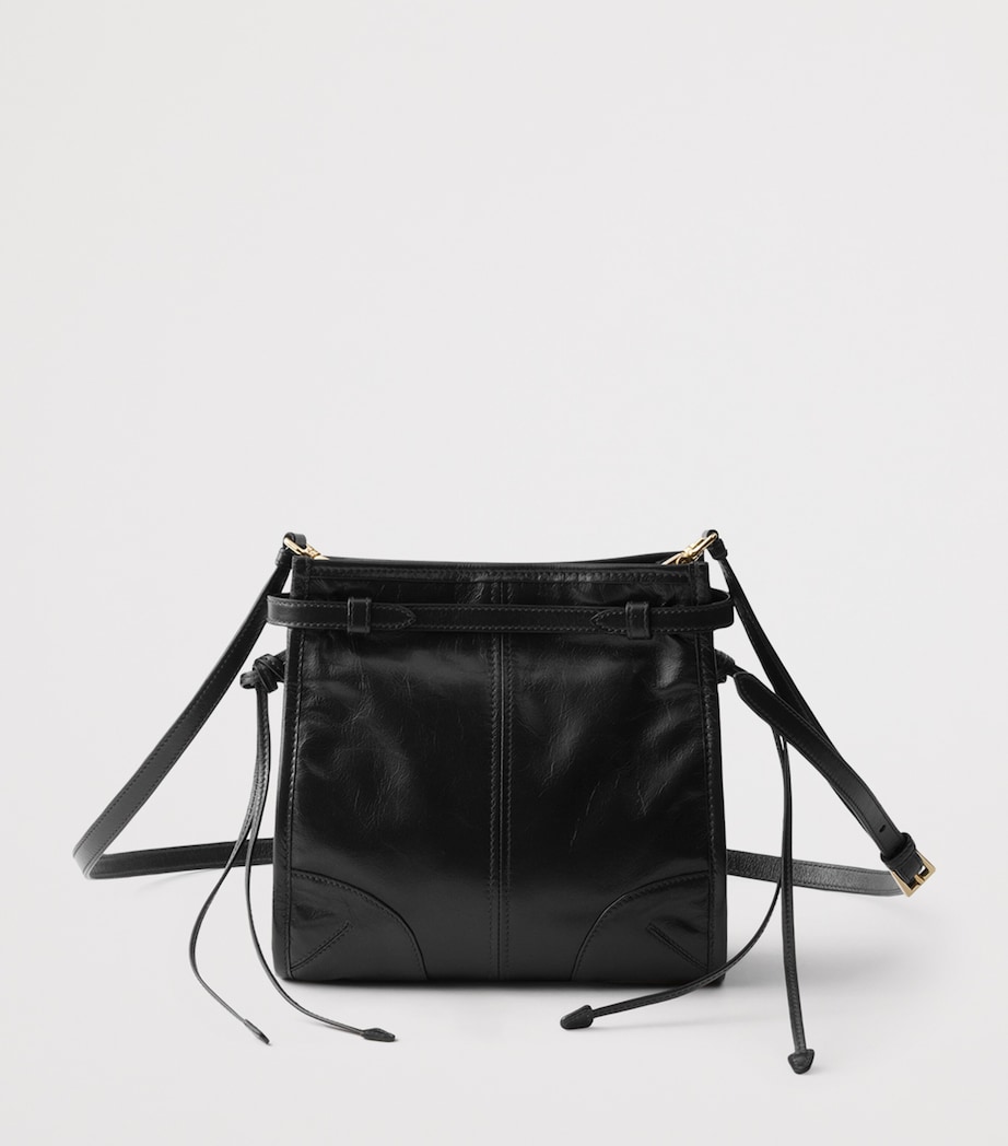 Prada Mini Leather Bonnie Shoulder Bag Black Image 3