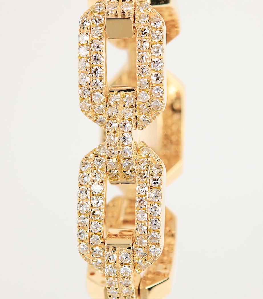 Yellow Gold and Diamond Pavé Link Ring YELLOW GOLD Image 4