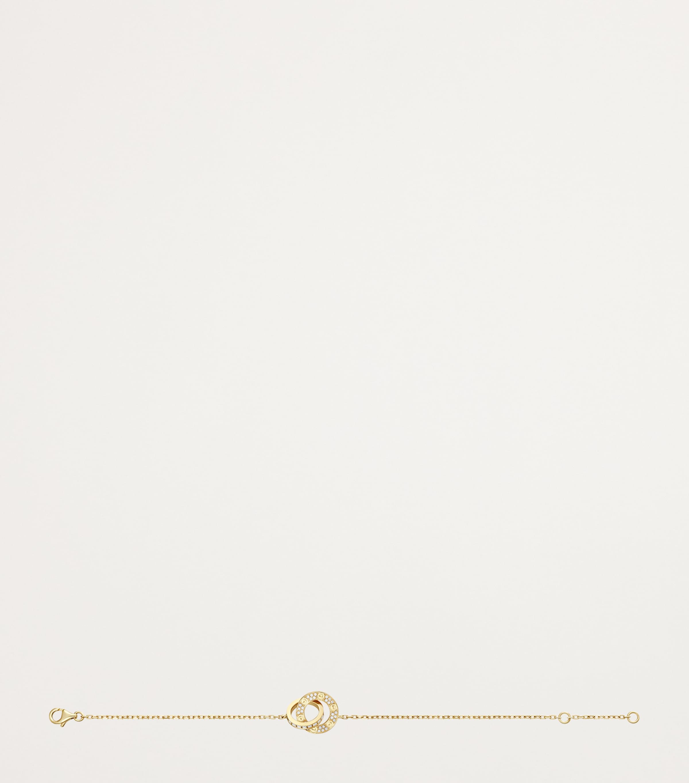Yellow Gold and Diamond LOVE Chain Bracelet YELLOW GOLD Image 3
