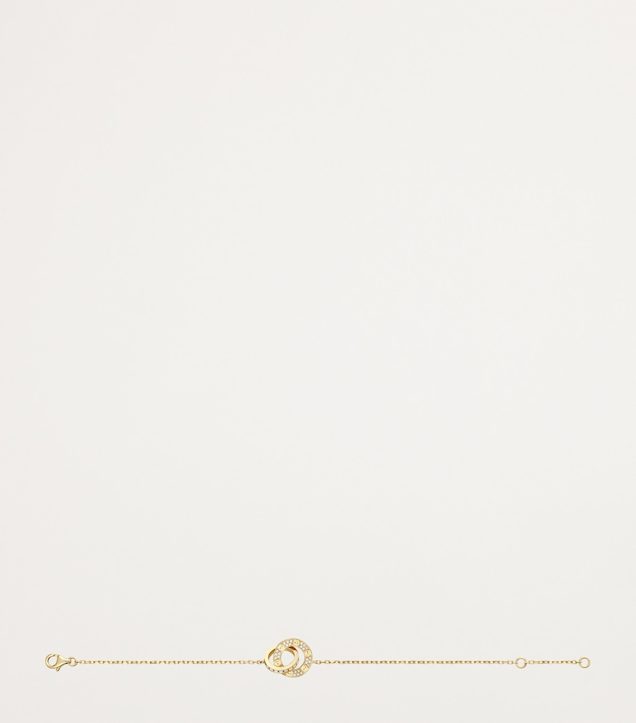 Yellow Gold and Diamond LOVE Chain Bracelet YELLOW GOLD Image 3