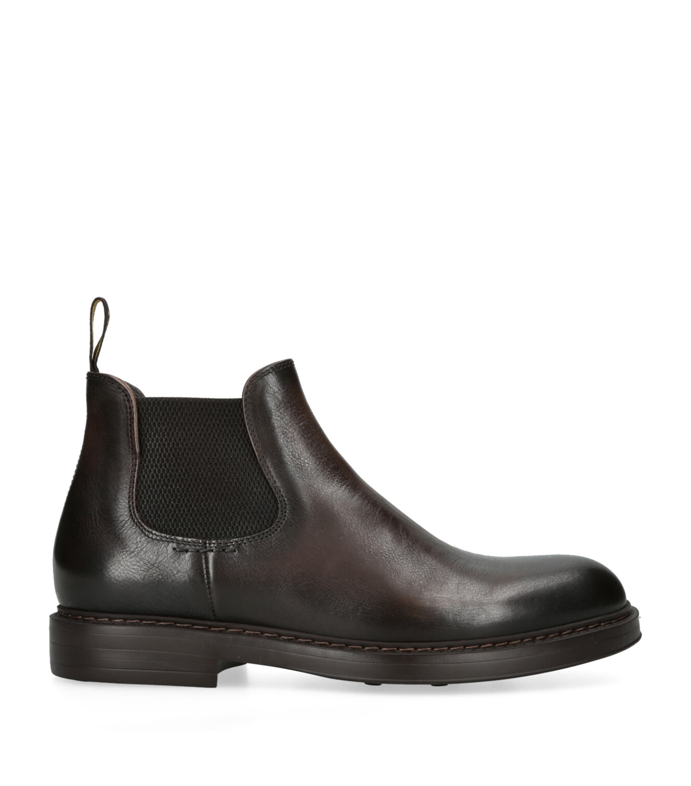 Doucal's Leather Chelsea Boots In Brown