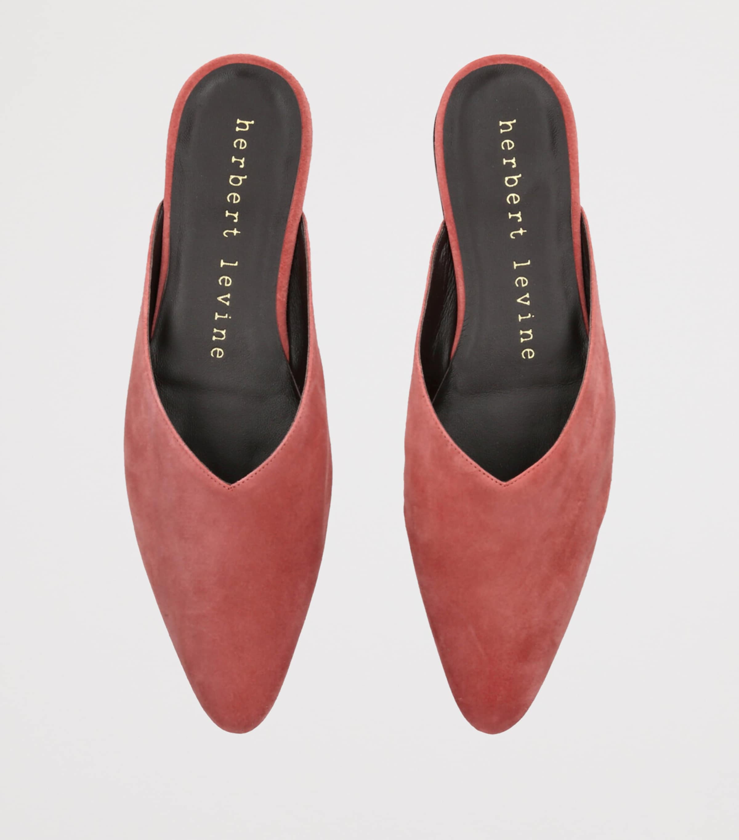 Herbert Levine Suede Home Body Mules Pink Image 3