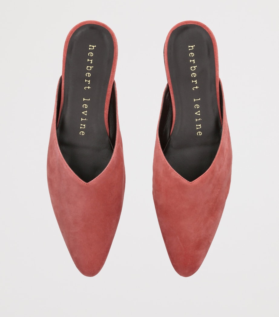 Herbert Levine Suede Home Body Mules Pink Image 3