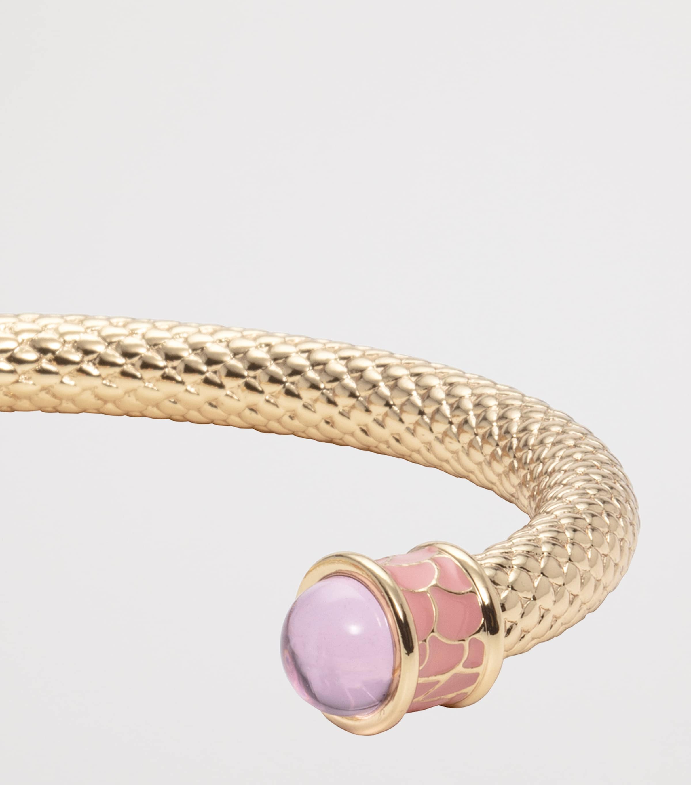Halcyon Days Gold-Plated Salamander Torque Bracelet Pink/gold Image 2