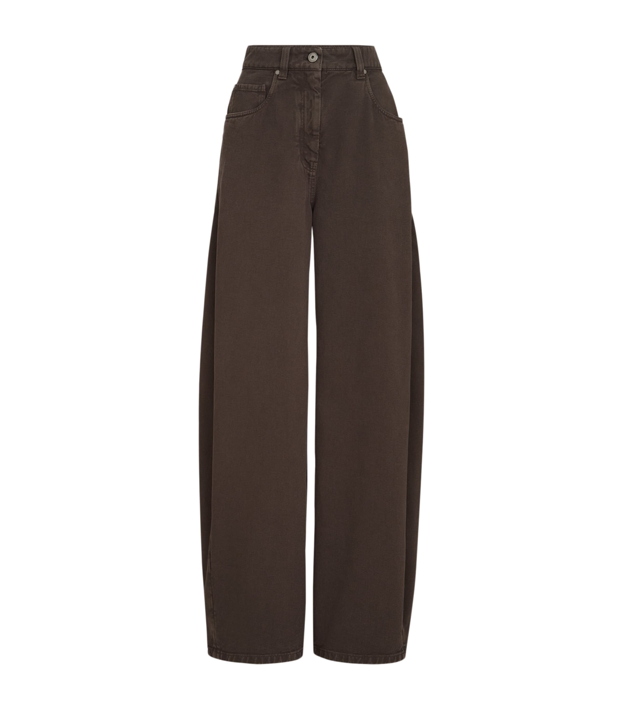 Brunello Cucinelli Womens Wide-Leg Jeans Image 1